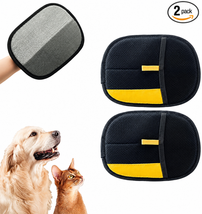 Reusable Pet Hair Remover Gloves – Effortlessly Remove Cat & Dog Hair from Furniture, Carpets & Car Seats