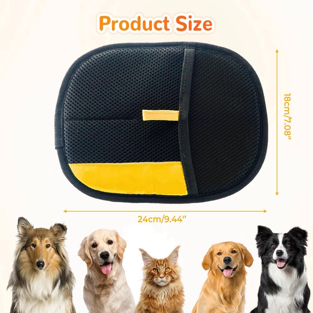 Reusable Pet Hair Remover Gloves – Effortlessly Remove Cat & Dog Hair from Furniture, Carpets & Car Seats