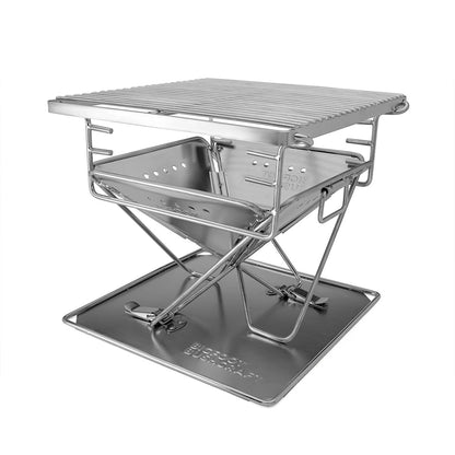 Portable Folding Charcoal Grill – Compact Stainless Steel BBQ for Camping & Backpacking