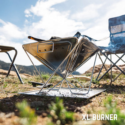 Portable Folding Charcoal Grill – Compact Stainless Steel BBQ for Camping & Backpacking
