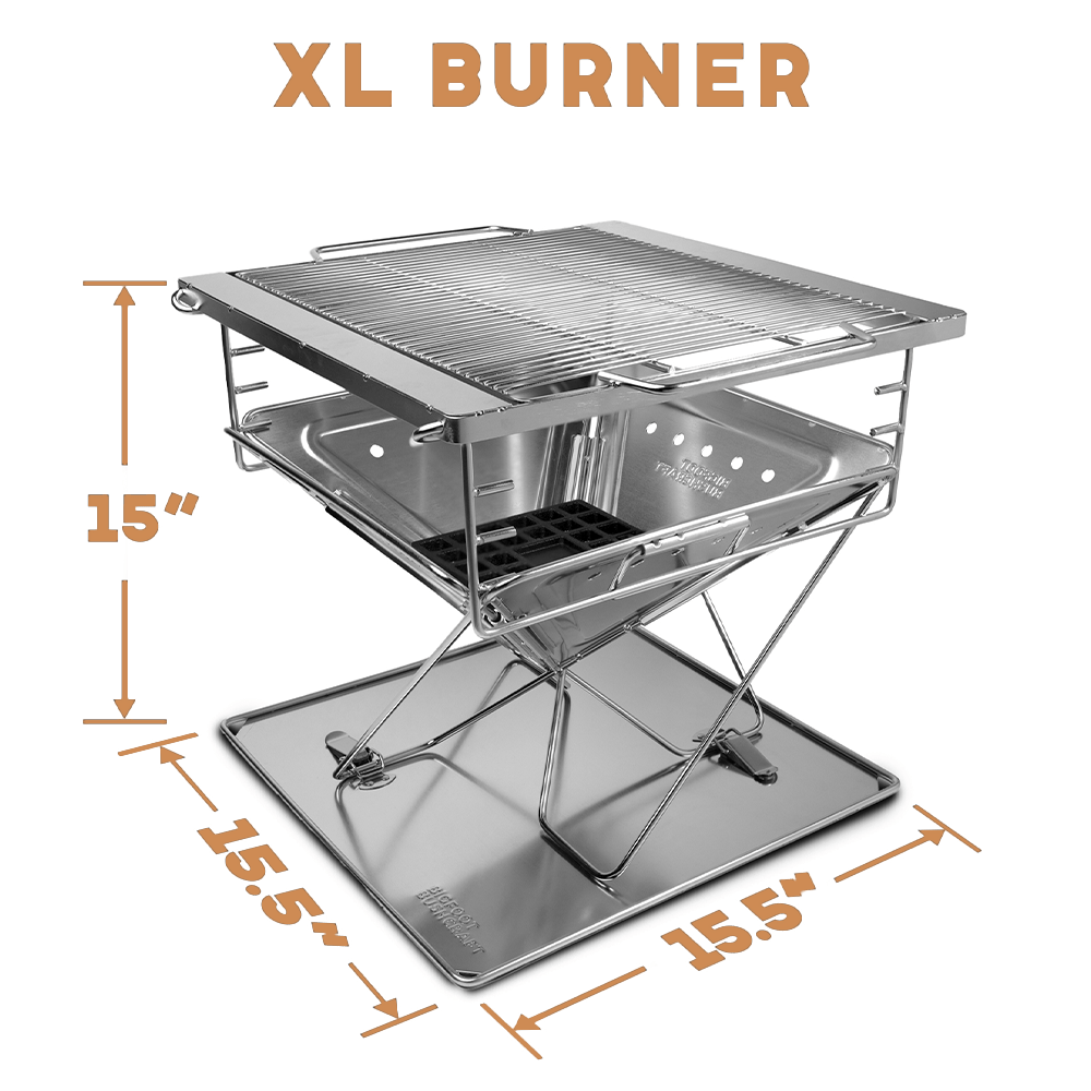 Portable Folding Charcoal Grill – Compact Stainless Steel BBQ for Camping & Backpacking
